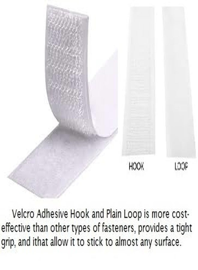 Trendmad Plain Loop and Self Adhesive Hook Tape Roll, Mounting Tape for Picture and window/door frames to fix Mosquito Net (10Ft Hook + 10Ft Loop, White, Width-20mm) - Image 3