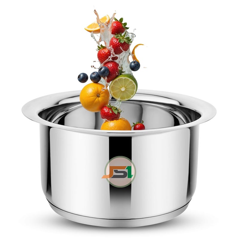 JSI وعاء حليب من الفولاذ المقاوم للصدأ JSI 304 بقدرة 1.2 لتر، قاع ثقيل للحث - قاعدة ثلاثية (430 مغناطيسي) يستخدم لغلي الحليب والماء وطهي الأرز والأطباق - Image 2