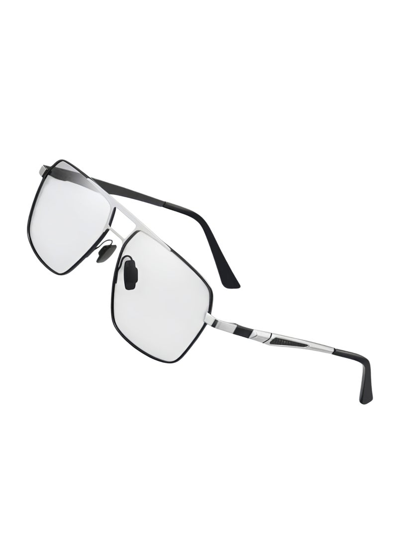 UV400 Square Polarized Driving Sunglasses For Car, Lightweight Metal Frame Glasses For Men, Men's Summer Sunglasses For Motorcycle Desert Beach Outdoor - Image 2