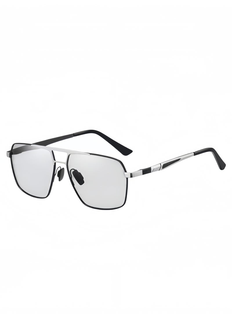 UV400 Square Polarized Driving Sunglasses For Car, Lightweight Metal Frame Glasses For Men, Men's Summer Sunglasses For Motorcycle Desert Beach Outdoor - Image 1