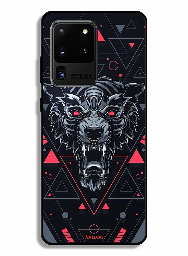 Tolwak Samsung Galaxy S20 Ultra Protective Case Cover Scrolling Wolf - Image 2