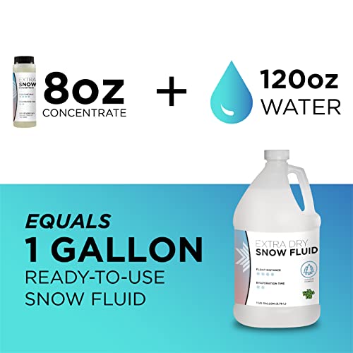 froggys fog Froggy's Flakes Snow Machine Fluid Concentrate, 8 fl. oz, Extra-Dry Formula Snow Fluid with 30 Feet Float/Drop, Makes 4 Gallons of Snow Fluid - Image 3