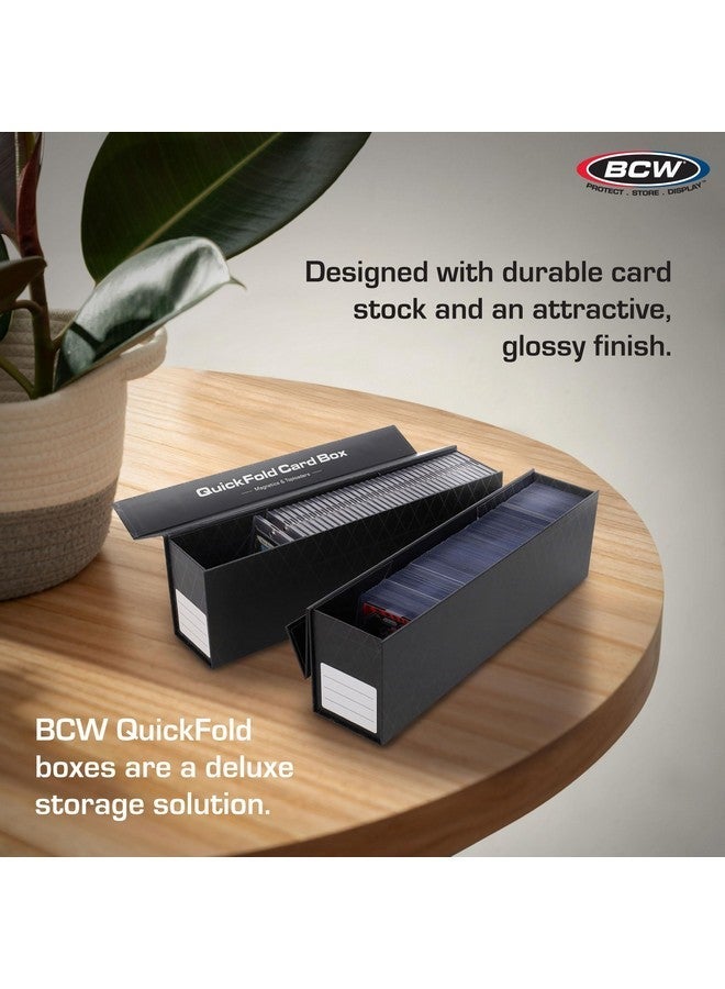 BCW QuickFold Card Boxes - Toploader Storage | Fits 850-1200 Cards Each | Magnetic Closure, Easy Assemble - 3 Pack - Image 4