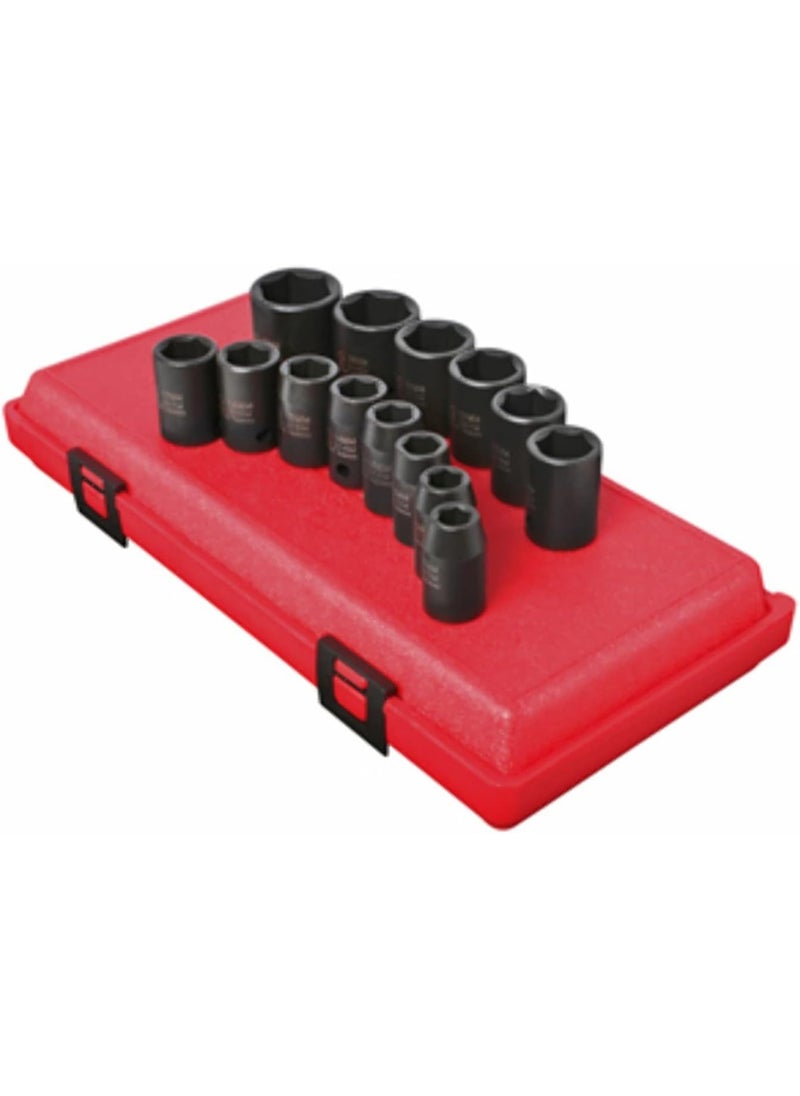 Sunex Tools SUNEX TOOLS 2652 14 Piece 1/2-Inch Drive Standard Metric 6 Point Impact Socket Set 