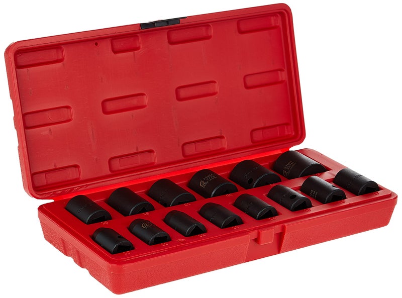 SUNEX TOOLS 2652 14 Piece 1/2-Inch Drive Standard Metric 6 Point Impact Socket Set - Image 2