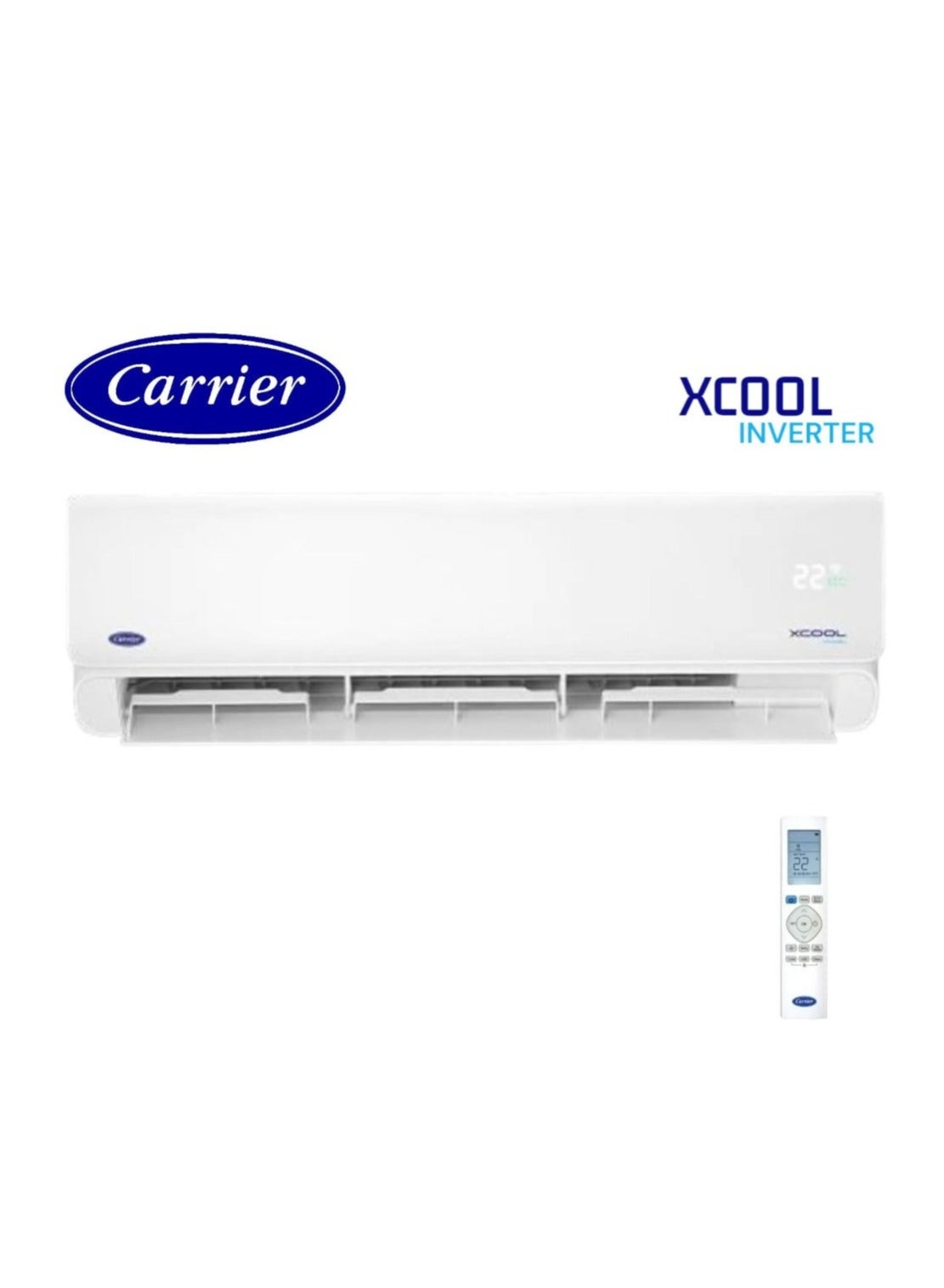 Carrier مكيف هواء انفرتر X-Cool، بقوة 3 حصان، تبريد وتدفئة، 53QHEFT24DN8-708F
