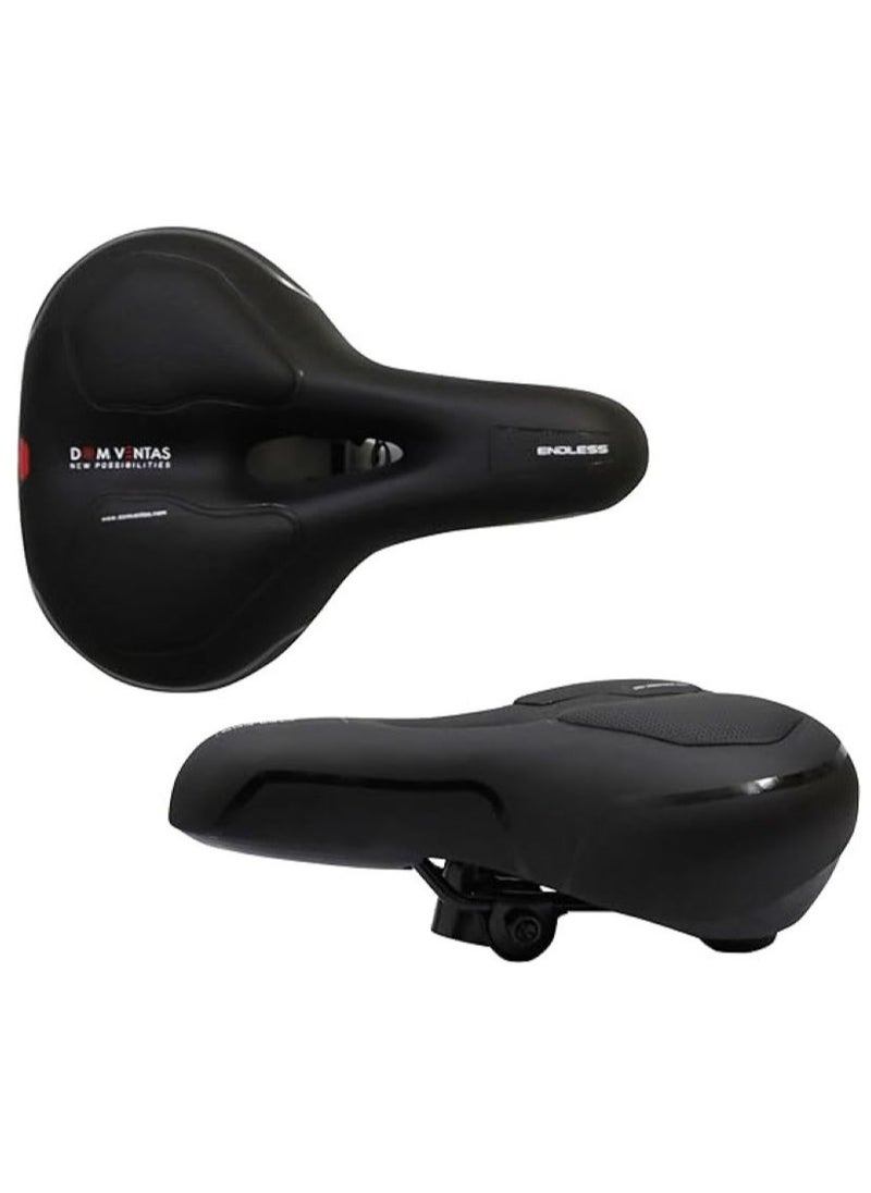 ENDLESS  Sleek Cycle Seat with Red Reflective Safety Strip | Universal Memory Foam Seat with Breathable, Shock Absorbing and Waterproof Bike Saddle for All Type of Bikes | PU : Material  - Image 1