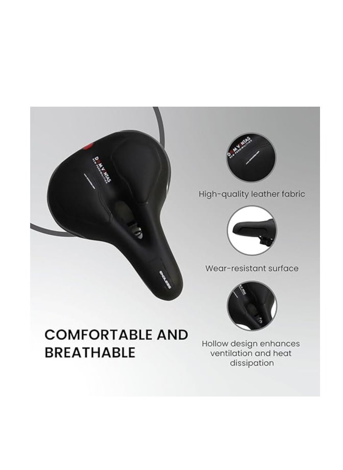 ENDLESS  Sleek Cycle Seat with Red Reflective Safety Strip | Universal Memory Foam Seat with Breathable, Shock Absorbing and Waterproof Bike Saddle for All Type of Bikes | PU : Material  - Image 2