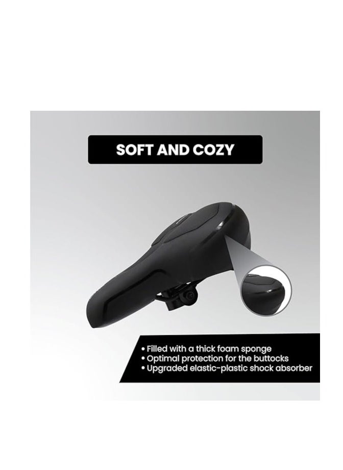 ENDLESS  Sleek Cycle Seat with Red Reflective Safety Strip | Universal Memory Foam Seat with Breathable, Shock Absorbing and Waterproof Bike Saddle for All Type of Bikes | PU : Material  - Image 3