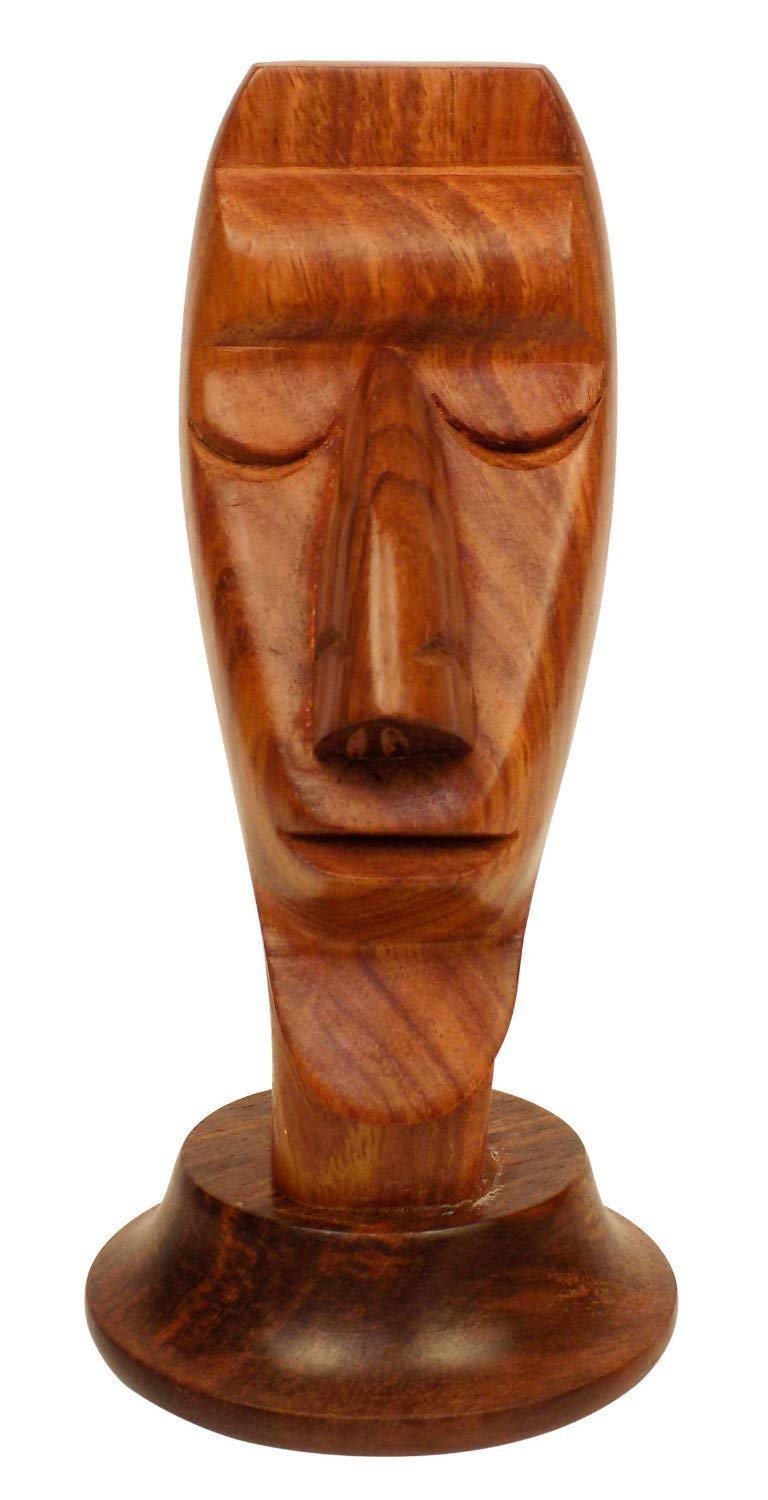 Craftland Rosewood Nose Shaped Wooden Spectacle Holder Stand (2.3 x 2.3 x 6 Inches, Brown) - Image 5