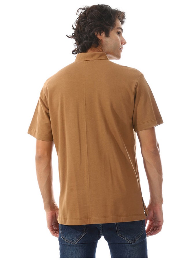 WHITE RABBIT Mustard Mandarin Trendy Shirt - Image 3