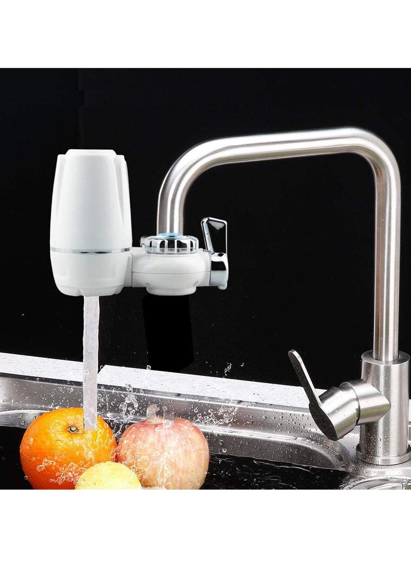 SOLARAE Ceramic Faucet Filter Multi-Stage Advanced Faucet Water Filter System Removes Chlorine, Sediment, Chemicals Suitable for Most Taps, Home Kitchen Healthy Drinking Water Filter - Image 1