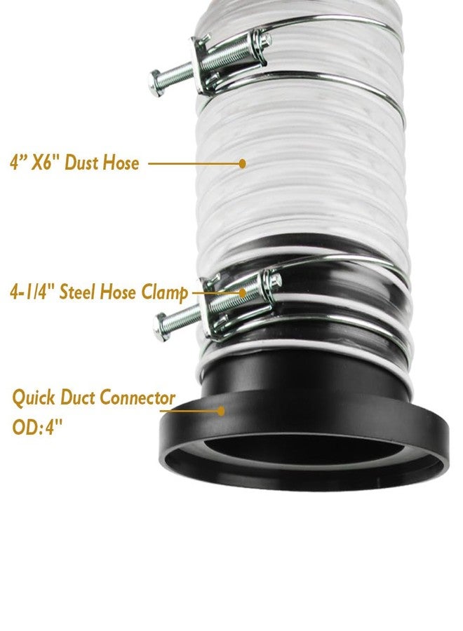 O'SKOOL 4" Dust Collection Steel Port, 2 Pack, for 4-inch Magnetic Dust Collection Coupler (Magnetic Port is not Included) - Image 3