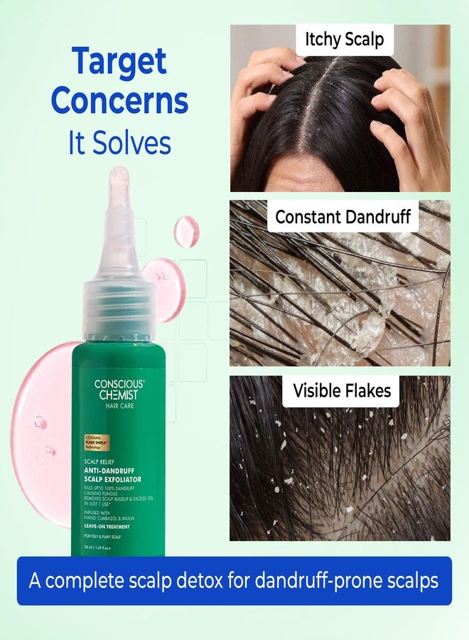 Conscious Chemist Anti-Dandruff Scalp Exfoliator 50ml | Pre-Wash Scalp Treatment for Flakes & Itchy Scalp | Relieves Visible Dandruff | Powered by FlakeShield™ Technology | Suitable for Men & Women - Image 2