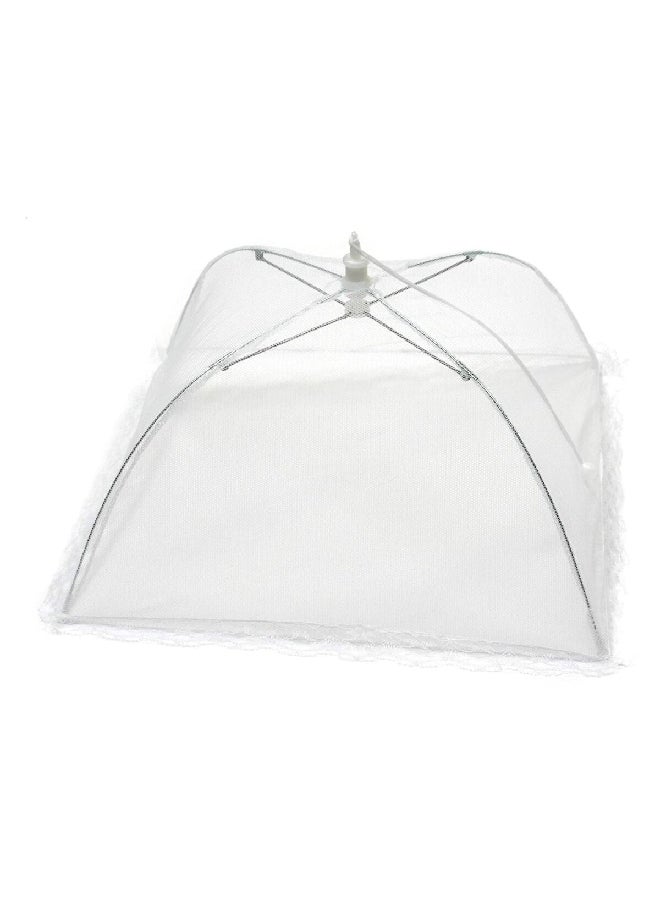 شيف كرافت غطاء طعام شبكي عالي الجودة مع حافة دانتيل رقيقة أبيض 12 × 12 إنش 21439 - Image 2