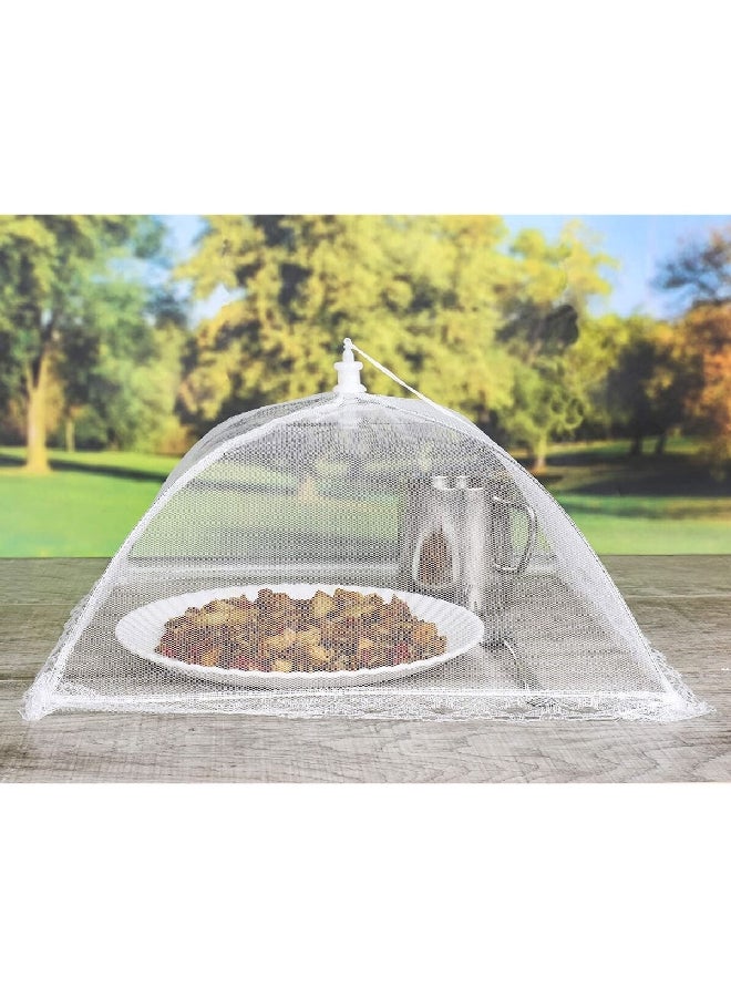 شيف كرافت غطاء طعام شبكي عالي الجودة مع حافة دانتيل رقيقة أبيض 12 × 12 إنش 21439 - Image 4