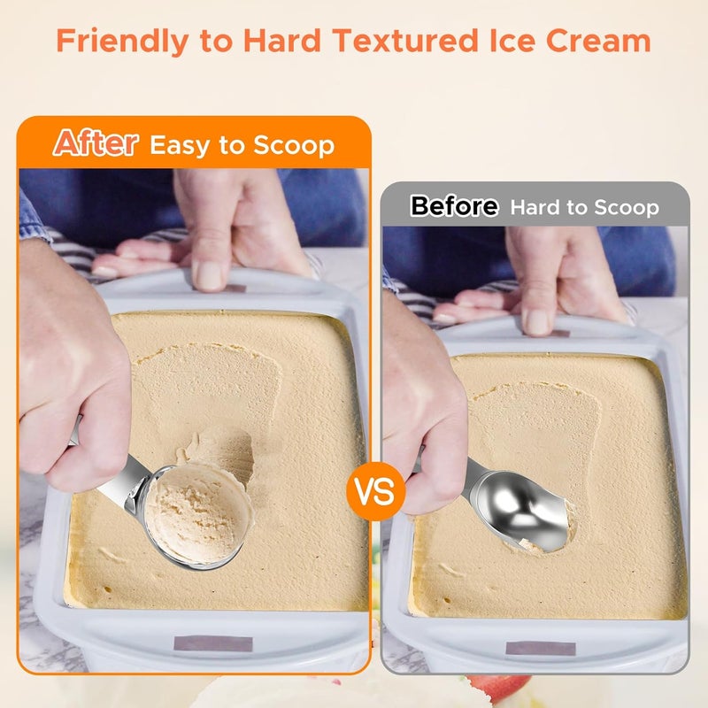Laudtec Heated Ice Cream Scoop, Rechargeable Electric Warming Scooper, Heats to 158F for Hard Ice Cream, IP67 Waterproof, Easy for Seniors & Kids (White) - Image 5