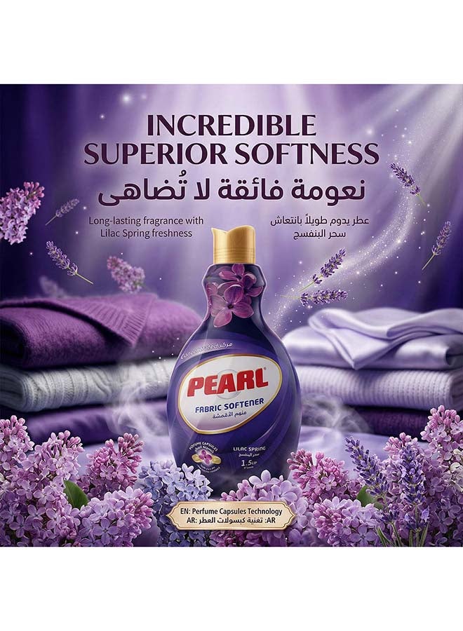 Pearl Fabric Softener Concentrate 1.5L Lilac Spring Perfume Capsules Long Lasting Fragrance Laundry Conditioner 1.5 L - Image 2