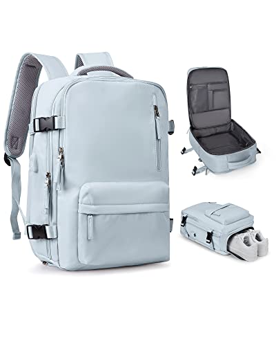 coowoz Travel Backpack For Women Men Airline Approved,Carry On Backpack,Large Hiking Backpack Waterproof Outdoor Sports Rucksack Casual Daypack Fit 15.6 Inch Laptop Backpack Blue College Backpack - Image 1