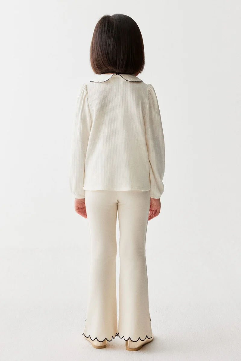 اتش اند ام بلوزة بحياكة بوانتيل