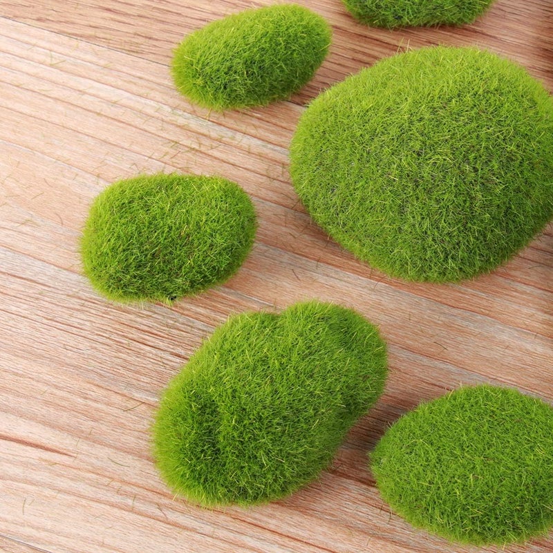 comfrt Moss Stone Vivid Moss Balls Decorative Balls Simulation Balls for Terrarium Aquariums Glass Jar Decoration 12pcs - Image 3