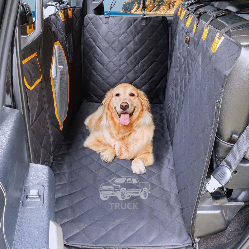 ITNAST XL Dog Seat Cover for Truck, Waterproof Dog Floor Hammock for Crew Cab Trucks with Mesh Window, Heavy Duty Scratch-Proof Back Seat Cover Protector for F150 - Image 1