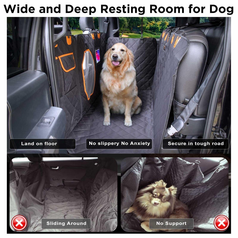 ITNAST XL Dog Seat Cover for Truck, Waterproof Dog Floor Hammock for Crew Cab Trucks with Mesh Window, Heavy Duty Scratch-Proof Back Seat Cover Protector for F150 - Image 2