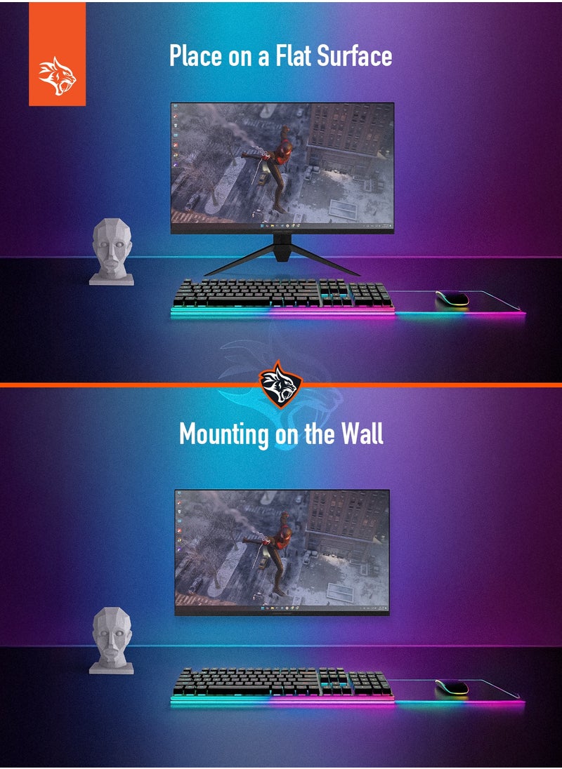 بورودو - شاشة 27 بوصة FHD/120Hz / تصميم بدون إطار / إضاءة RGB / وظيفة Overdrive / حامل معدني متين / شاشة 16.7 مليون لون - أسود - Image 1