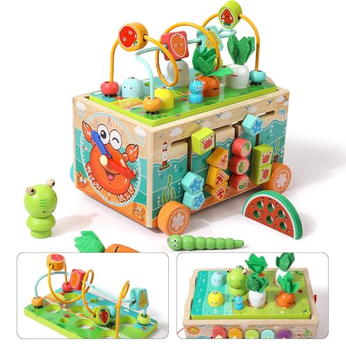 JAUNTY Toddler Wooden Montessori Toy for 1 2 3 Year Old Toys Educational Stem Toy for Baby Boys Girls 18 Months Preschool Learning Fine Motor Skill First 1st Birthday Gifts for Kids Girl Boy 13 - Image 5