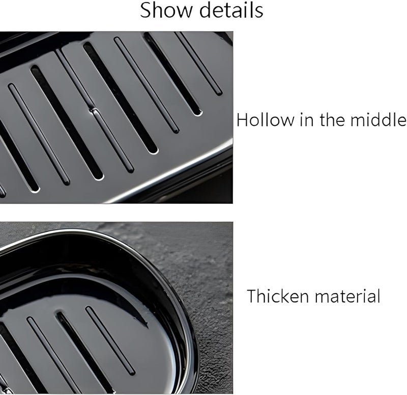 Boniry Plastic 2 Pcs Super Powerful Soap Holder, Soap Case Stand Self Draining Soap Dish Holder, Box for Bathroom, Kitchen, Wash Basins Holder (Black Soap Dish) - Image 3