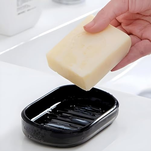 Boniry Plastic 2 Pcs Super Powerful Soap Holder, Soap Case Stand Self Draining Soap Dish Holder, Box for Bathroom, Kitchen, Wash Basins Holder (Black Soap Dish) - Image 5