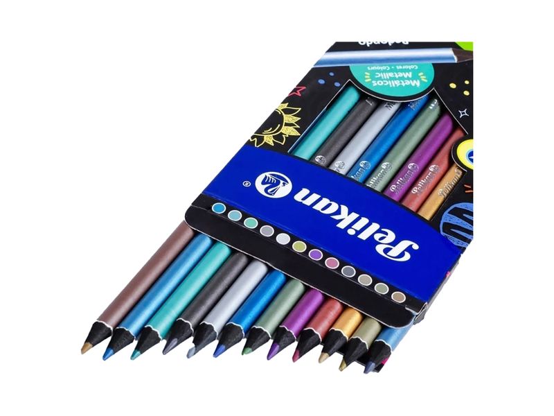 Pelikan Metallic Colored Pencils, Round Body, 2.9mm Lead, 12 Count - Image 3