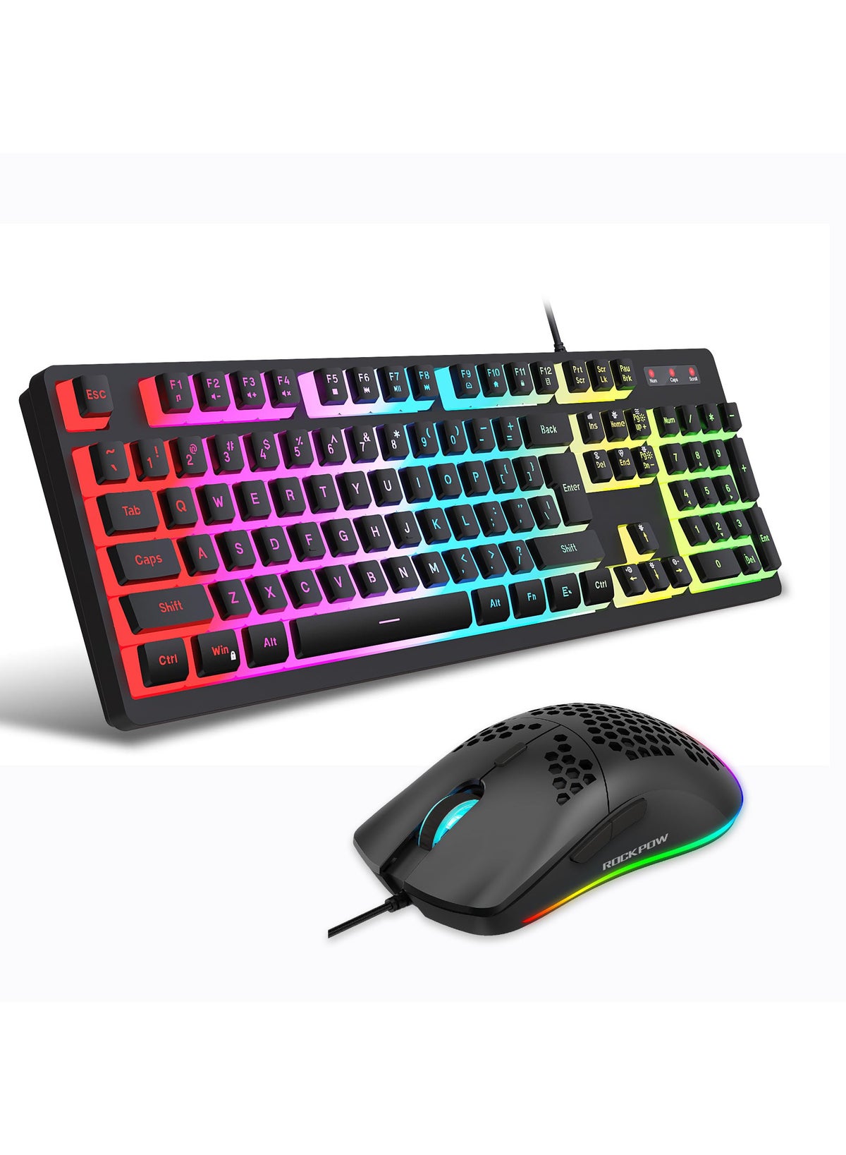 روك باو Rockpow Wired Gaming Keyboard Mouse Combo 80 g