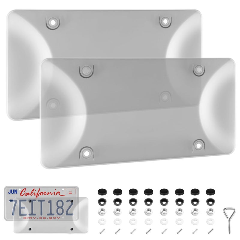 Alpmosn License Plate Frames with Screw Washers and Cap Car Exterior Accessories Grey 2Pack - Image 3