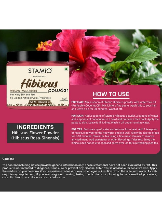 STAMIO Amla Methi Hibiscus Bhringraj Curry Leaves Powder 480 Gm Combo Pack For Hair Care Mask, Diy | Triple-Sifted, Microfine | In Jar - (100Gm X 4 + 80Gm)  - Image 2