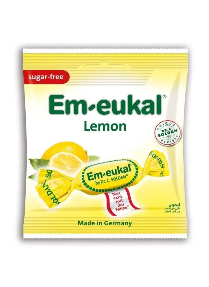 Em-eukal Moisturizing Tablets To Relieve Cough And Sore Throat With Lemon - 50 Gm 