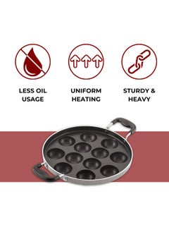 Pencil Pencil Signature NonStick Panniyarkal 12 Rounds Paniyaram Maker Appam Stand Gas Top Compatible  - Image 4