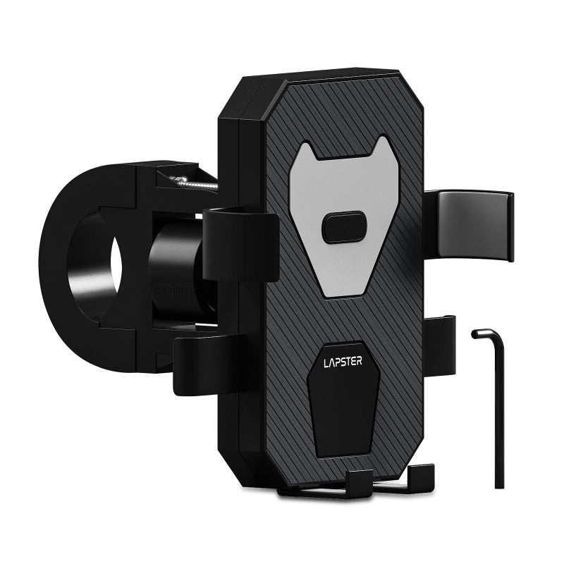 ls lapster Lapster Ride X1 Universal Mobile Holder for Bike with One-Touch Lock | 360° Rotating Adjustable Handlebar Mount | Heavy-Duty Shockproof & Anti-Slip Phone Stand for Motorcycles & Bicycles - Image 5