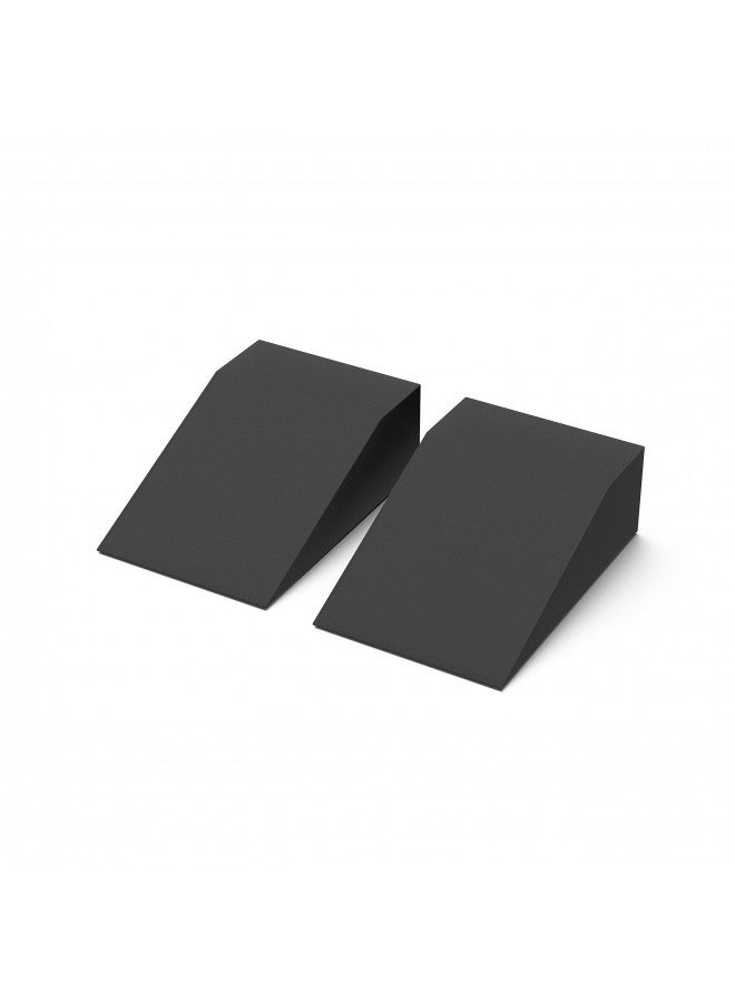 StrongTek Yoga Foam Wedge Blocks (Pair) Soft Wrist Wedge, Supportive Foot Exercise Accessories, Balance, Strength, Yoga Strap, Pilate, Fitness, Squat, Pushup, Plank, EVA Riser yoga block set (black) - Image 1