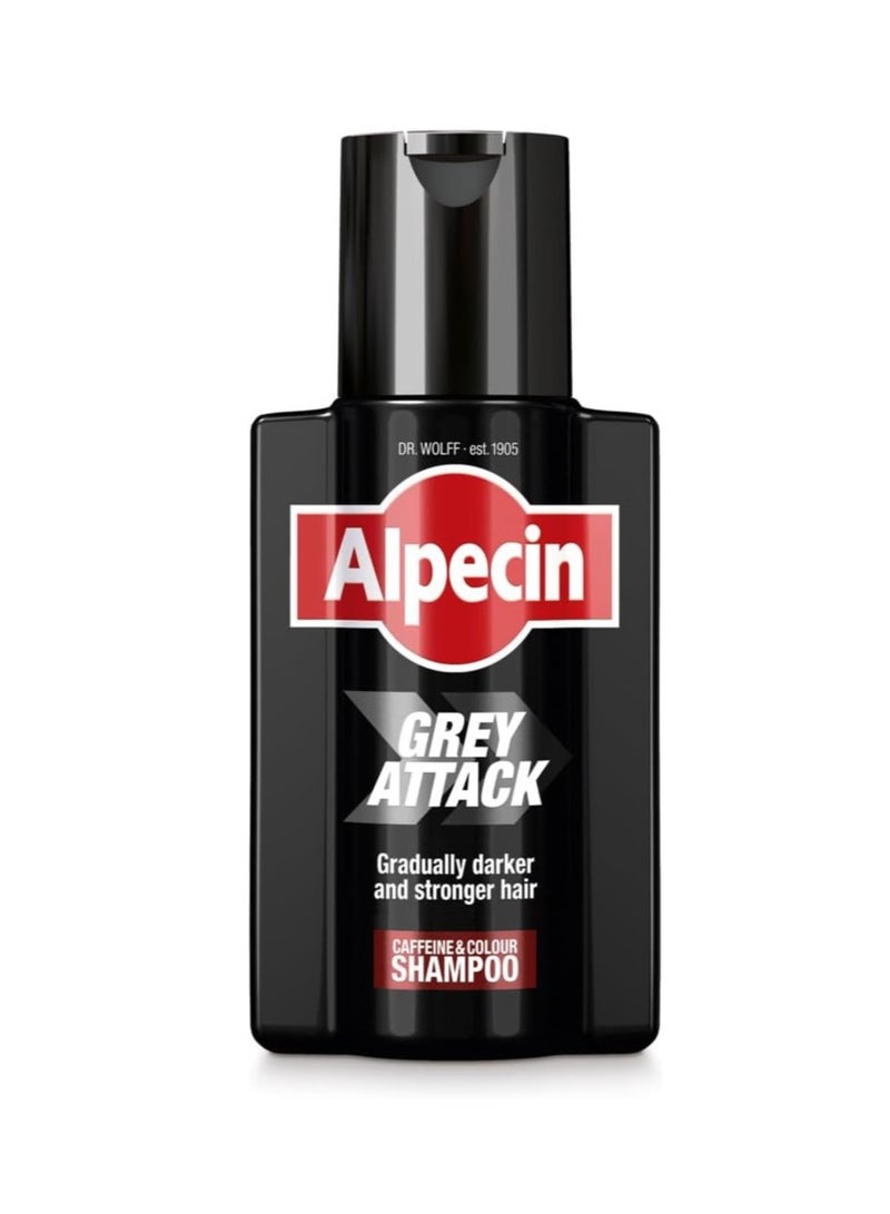 ألبيسين شامبو ألبيسين جراي أتاك بالكافيين واللون للرجال 200 مل | لتوحيد لون الشعر تدريجياً وجعل الشعر أقوى وأكثر قتامة | تأثير لون طبيعي ومتحكم به لتقليل الشيب | ضد تساقط الشعر - Image 1