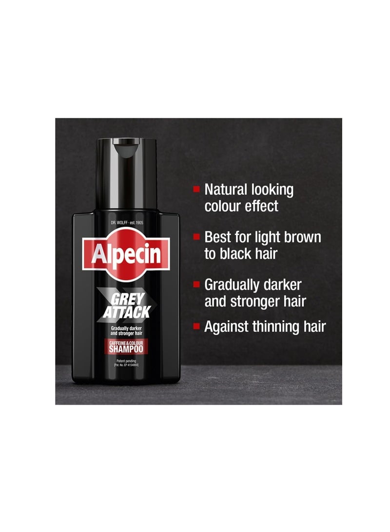ألبيسين شامبو ألبيسين جراي أتاك بالكافيين واللون للرجال 200 مل | لتوحيد لون الشعر تدريجياً وجعل الشعر أقوى وأكثر قتامة | تأثير لون طبيعي ومتحكم به لتقليل الشيب | ضد تساقط الشعر - Image 2