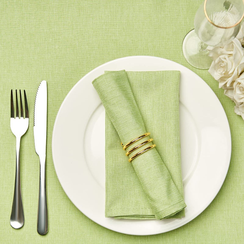 Mebakuk Cloth Napkins Set of 12  Premium 17 x 17 Inch Solid Washable Linen Style Napkins  Soft Table Napkin for Wedding Party Restaurant Dinner Parties (Mint Green  Set of 12) - Image 1