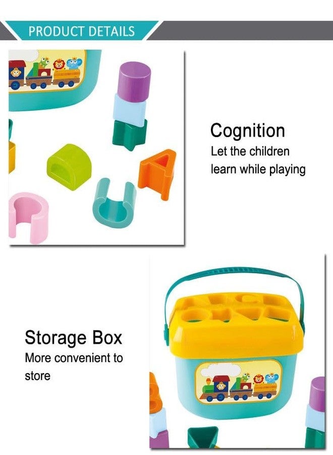 Zelvo Baby Plastic First's Educational Blocks Shapes and Sorter, 16 Blocks, ABCD Blocks with Other Shapes, Toys for 6 Months to 1-2 Years Old Kids for Boys and Girls - Image 4