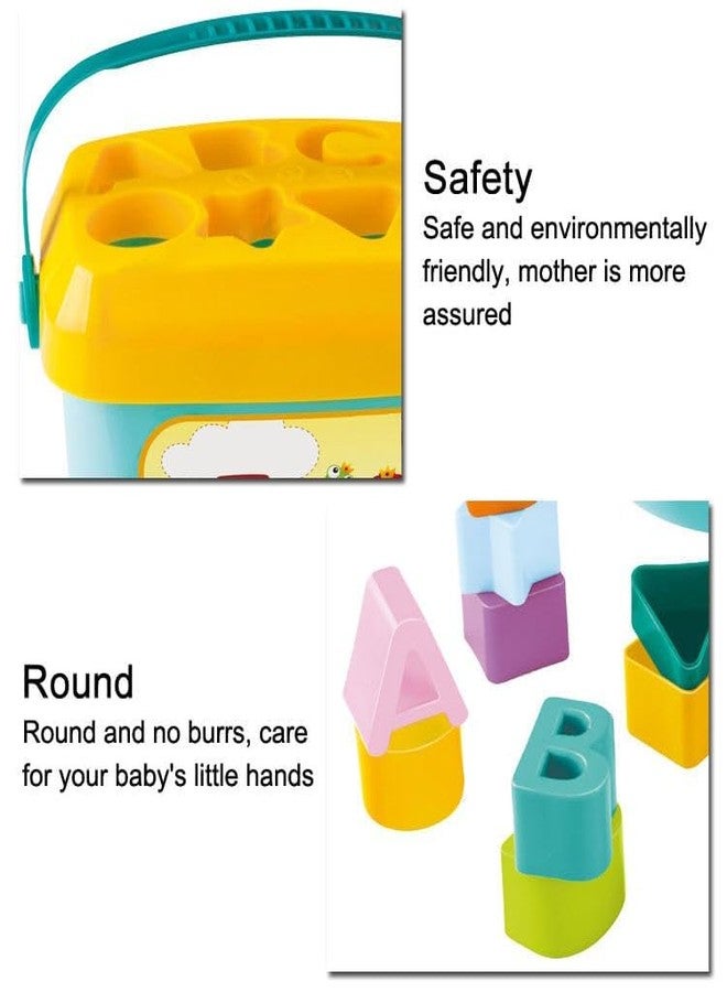 Zelvo Baby Plastic First's Educational Blocks Shapes and Sorter, 16 Blocks, ABCD Blocks with Other Shapes, Toys for 6 Months to 1-2 Years Old Kids for Boys and Girls - Image 3