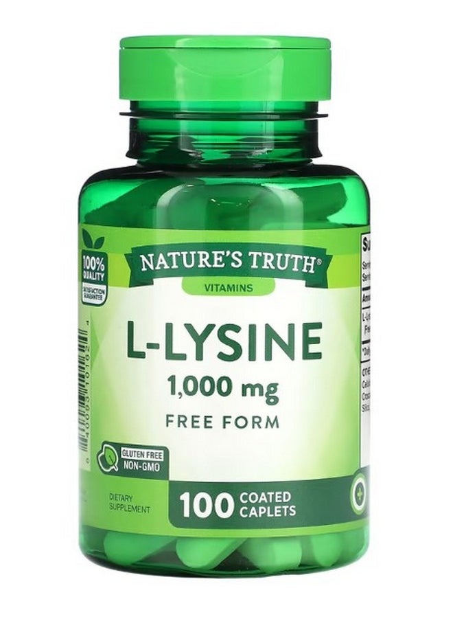 Nature's Truth L Lysine 1000 mg 100 Coated Caplets  - Image 1