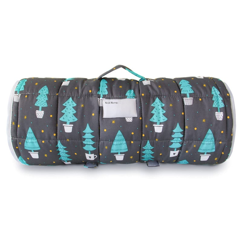 Biloban Toddler Nap Mat with Pillow and Blanket, Cot Nap Mats for Daycare Preschool, Lightweight Portable Travel Sleeping Bag for Kids, Warm & Skin-Friendly, Dark Woods, 50" x 21" - Image 5