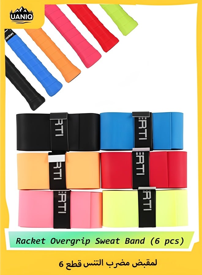 UANIQ Overgrip Badminton & Tennis Grip Tape, 6-Pack – Absorbent Anti-Slip for Padel & Squash - Image 1