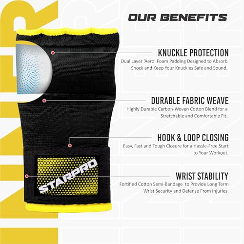 Starpro Boxing Hand Wraps for Men and Women – Inner Gloves with Knuckle Protection for MMA, Kickboxing & Fitness - Image 3