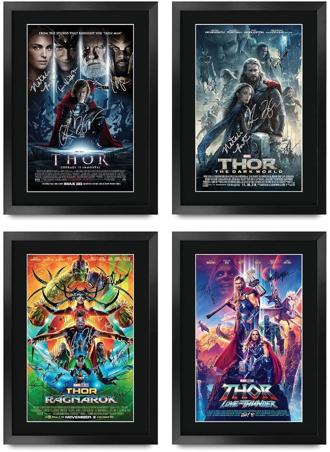 HWC Trading HWC Trading Thor Chris Hemsworth 16 x 12 inch Gifts Printed Poster Signed Autograph Picture for Movie Memorabilia Fans - 16" x 12" Framed  - Image 1