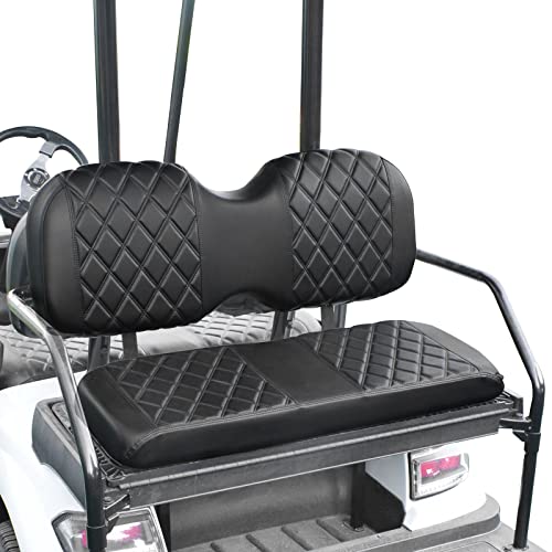 NOKINS Golf Cart Seat Cover Compatible With i40 i40L and Advanced EV, EV1 4, EV1 4L Model Aftermarket Rear Seat Kit, Vinyl Replace Rear Seat Cover Black Stitching - Image 1
